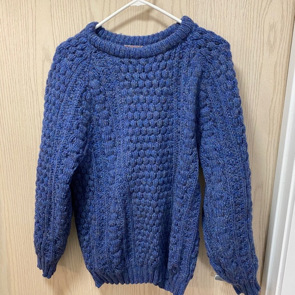 Vintage Friona Size S Men’s Blue Wool  Pullover Sweater Made in Ireland . - Picture 1 of 11